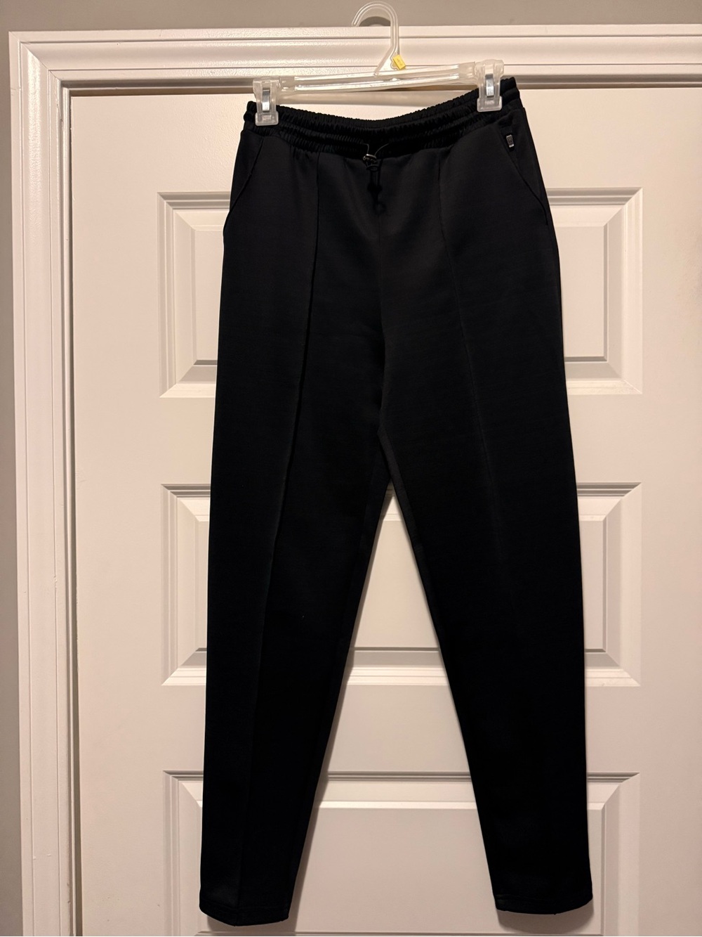 Mono B Black Tapered Jogger Pants with Drawstring Waist
